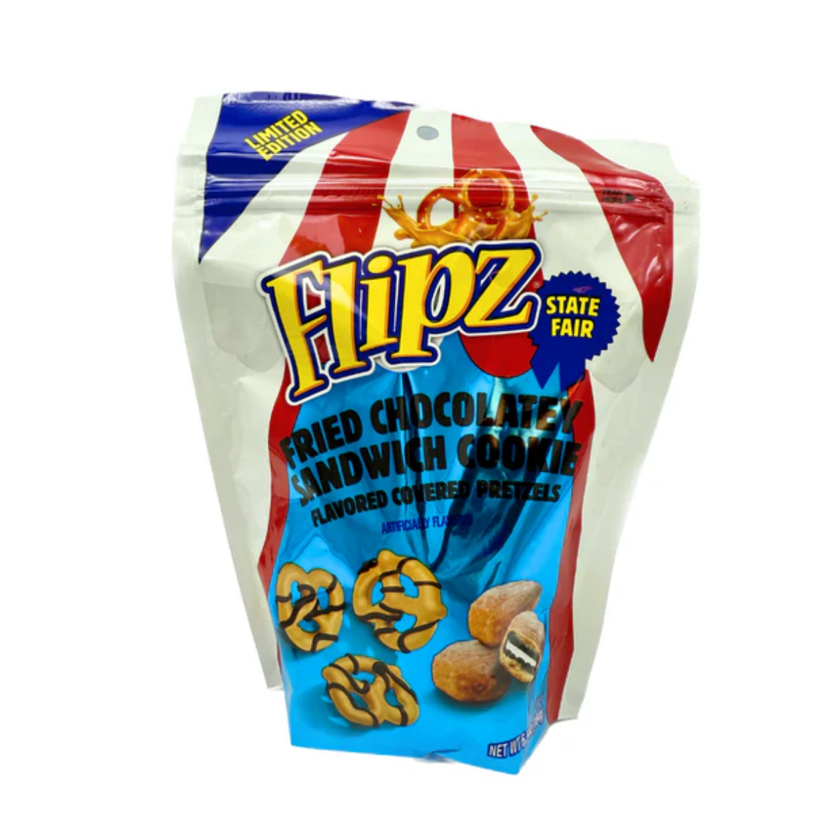 Flipz Fried Chocolate Sandwich Cookie Pretzels 6.5oz - 8ct