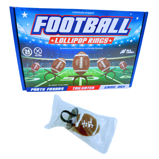 Football Pop Rings Blue 1.5oz 24ct