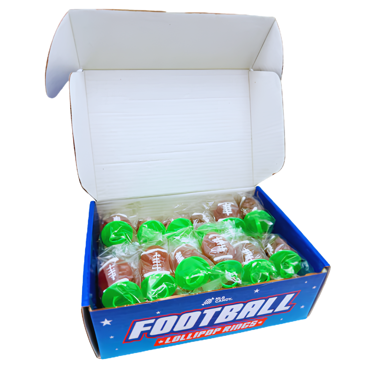 Football Pop Rings Blue 1.5oz 24ct