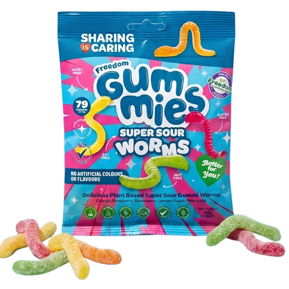 Freedom Gummies Sour Worms 6oz 18ct