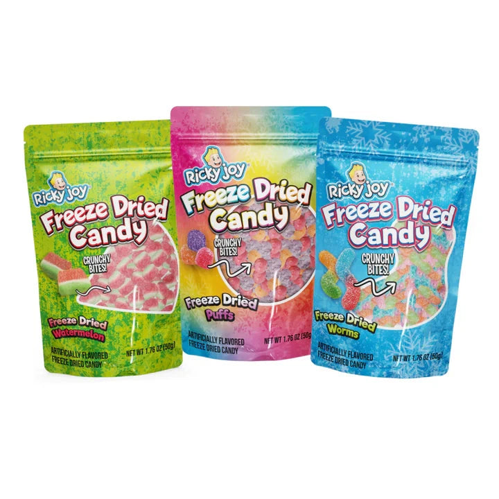 Ricky Joy Freeze Dried Candy Worms 1.76oz - 24ct