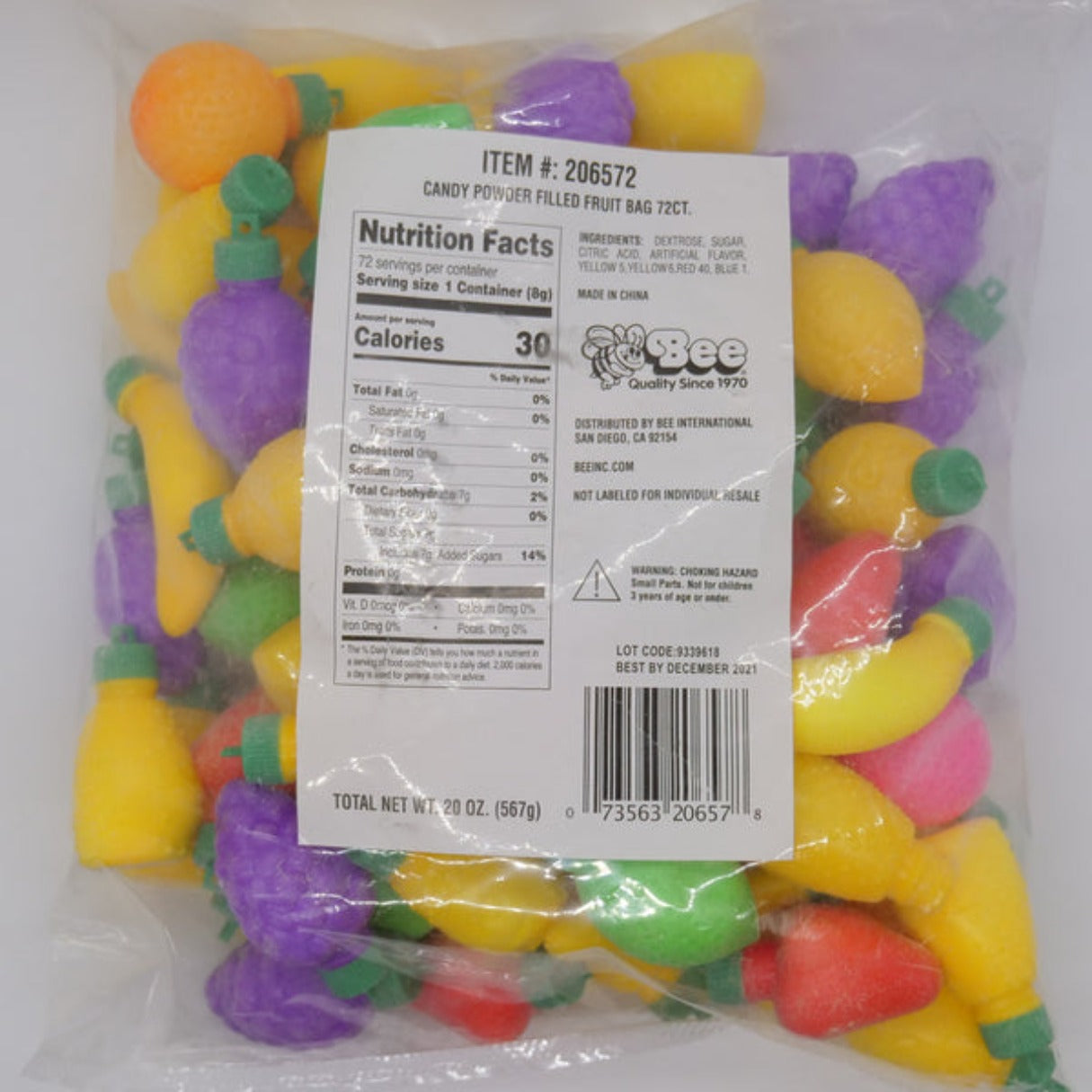 Bee Confections Powder Filled Fruits  - 72ct