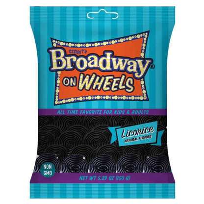 Gerrit's Broadway Licorice Wheels Black 5.29oz - 12ct