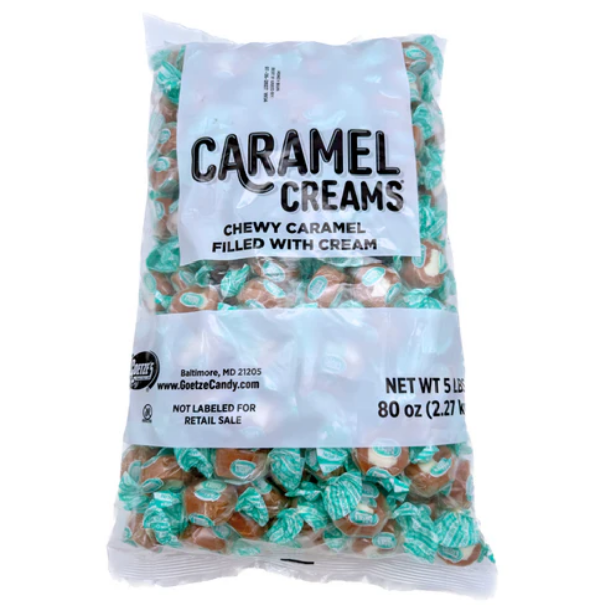 Goetze’s Honey Bun Caramel Creams Candy 5lb Bulk Bag