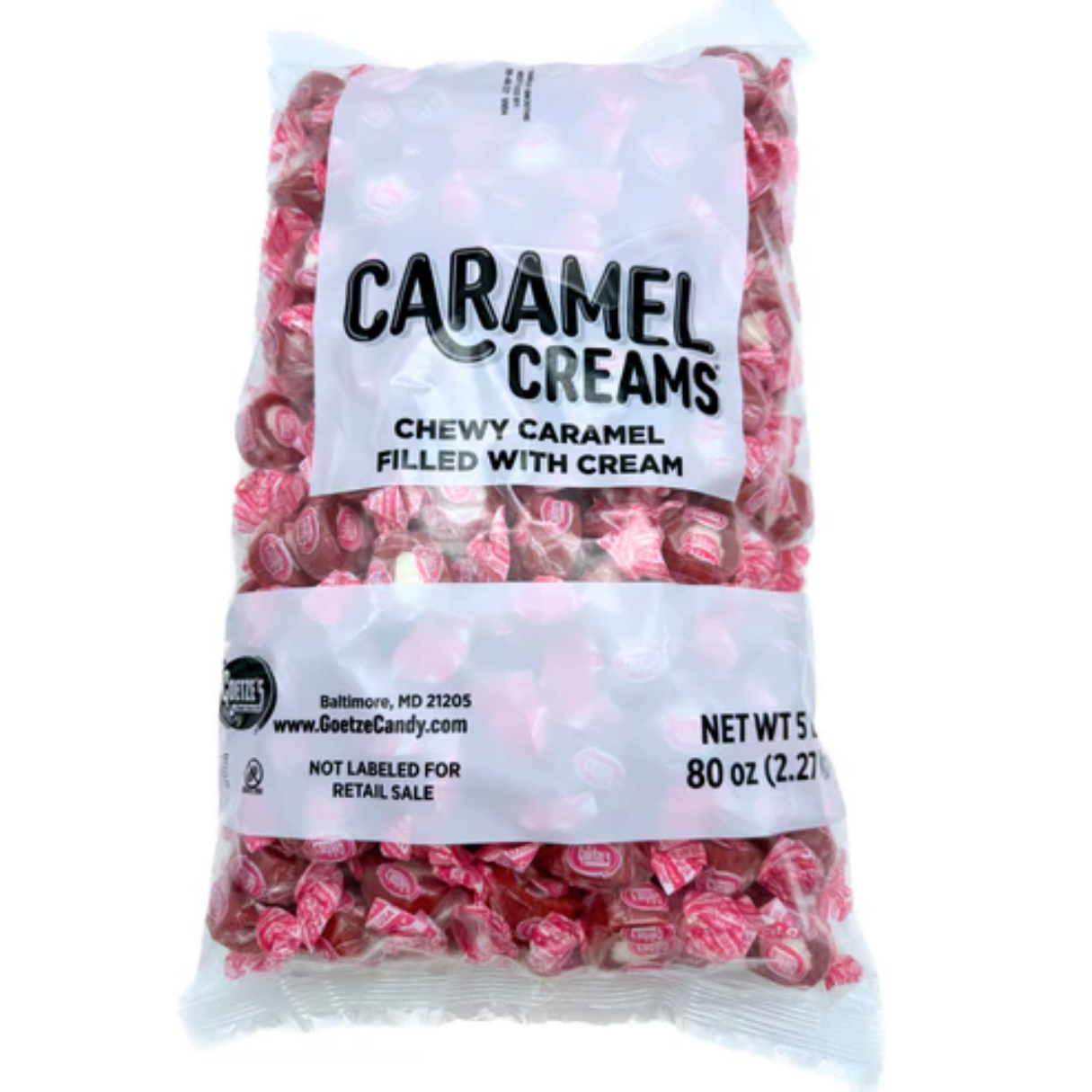 Goetze's Strawberry Caramel Creams Candy 5lb Bulk Bag