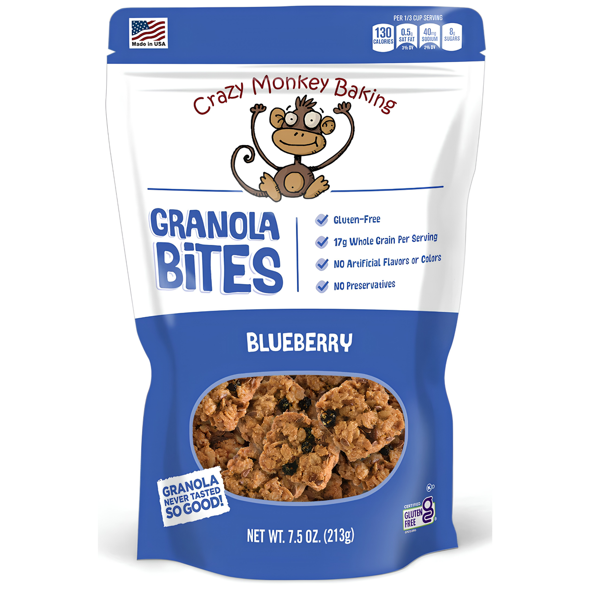 Granola Bites Blueberry Snack 7.5oz 6ct