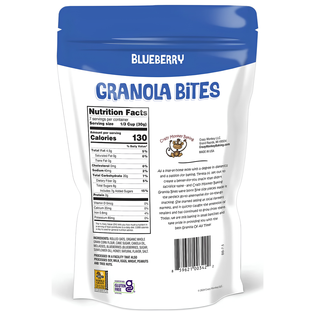Granola Bites Blueberry Snack 7.5oz 6ct