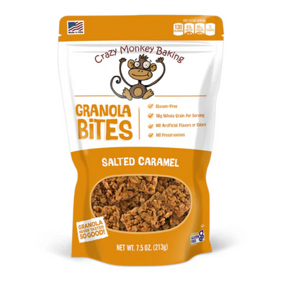 Granola Bites Crazy Monkey Baking Salted Caramel 7.5oz - 6ct