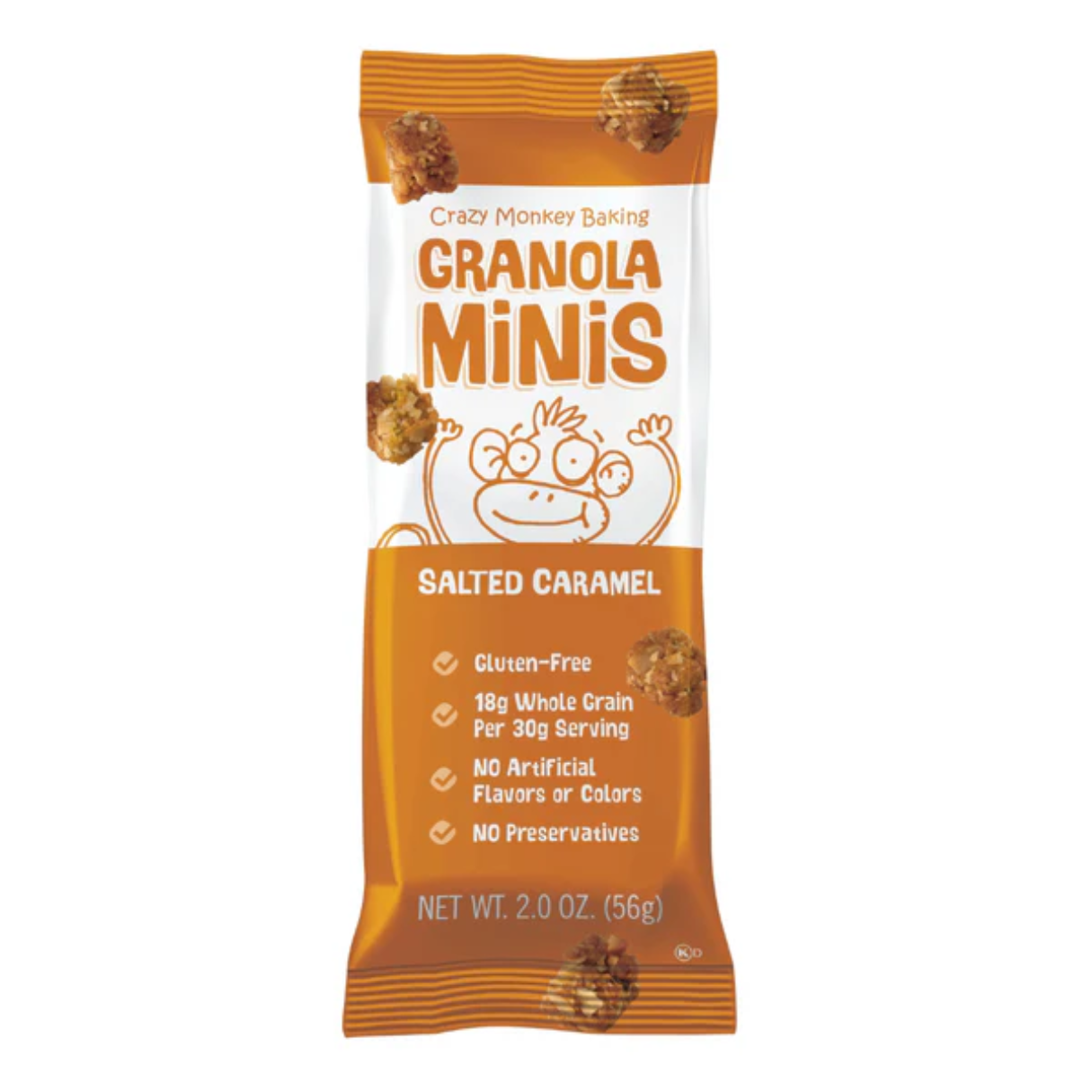 Crazy Monkey Baking Salted Caramel Granola Minis 2oz - 12ct
