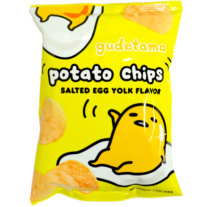 Gudetama Potato Chips Salted Egg Yolk Flavor 1.90oz 12ct