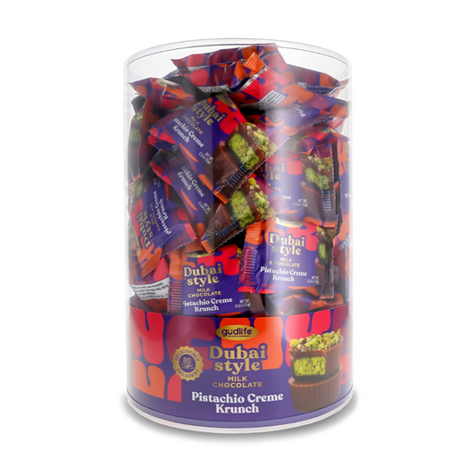 Gudlife Dubai Milk Chocolate Pistachio Creme Cup Tub - 80ct