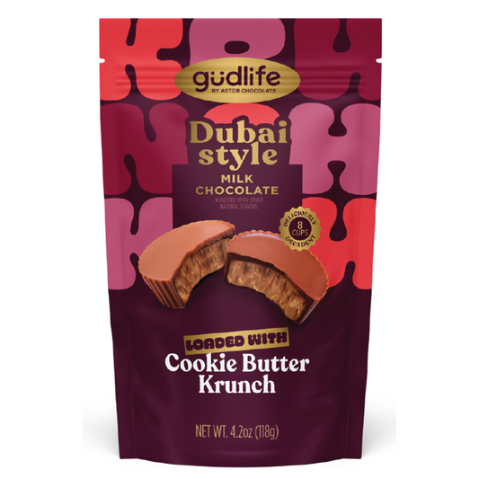 Gudlife Dubai Milk Chocolate Cookie Butter Cups 4.2oz - 12ct