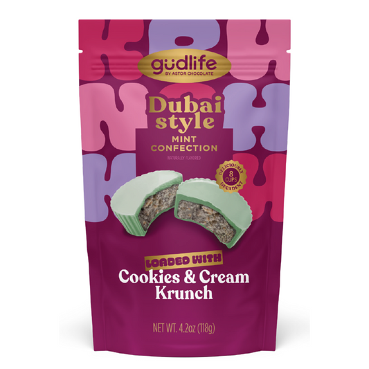 Gudlife Dubai Mint Cookies & Cream White Cups 4.2oz - 12ct