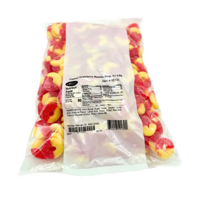 Albanese Gummi Strawberry-Banana Rings 4.5lb - 4ct