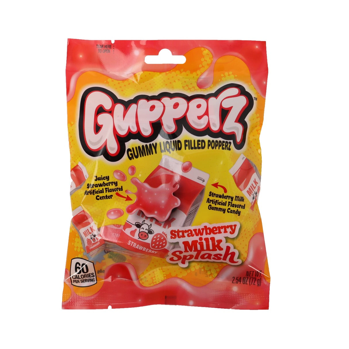 Gupperz Strawberry Milk Splash Peg Bag 2.54oz - 12ct