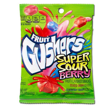 Gushers Super Sour Berry Peg Bag 4.25oz - 12ct