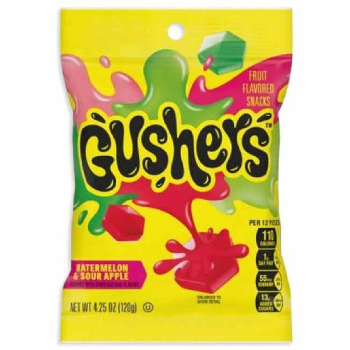 Gushers Watermelon Sour Apple 4.25oz - 12ct