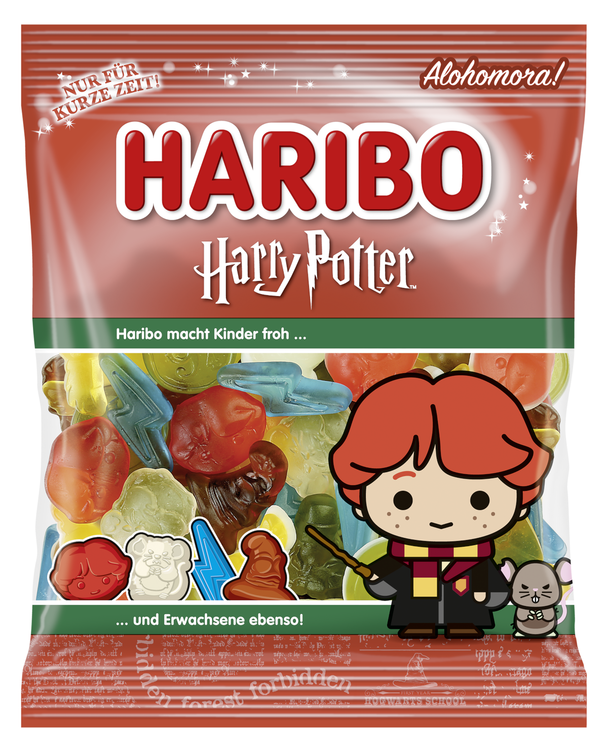 Haribo Harry Potter Ron Gummies Peg Bag 4oz - 12ct