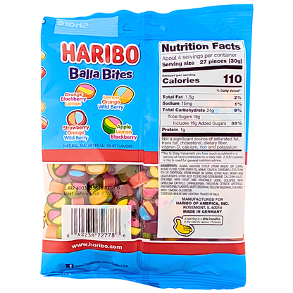 HARIBO Balla Bites Regular Gummy Candy 4.5oz 12ct