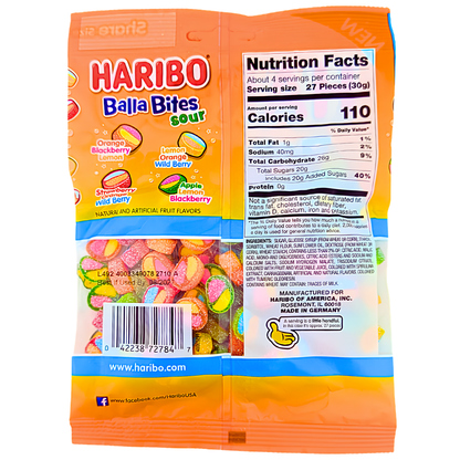 HARIBO Balla Bites Sour Gummy Candy 4.5oz 12ct