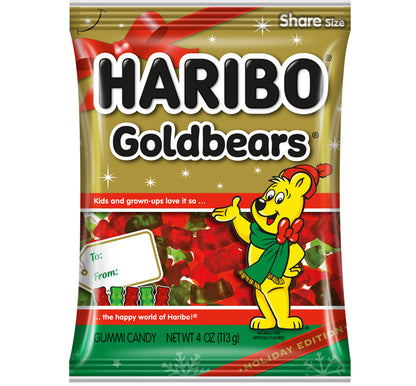 Haribo Gummi Christmas Bears 4oz - 12ct