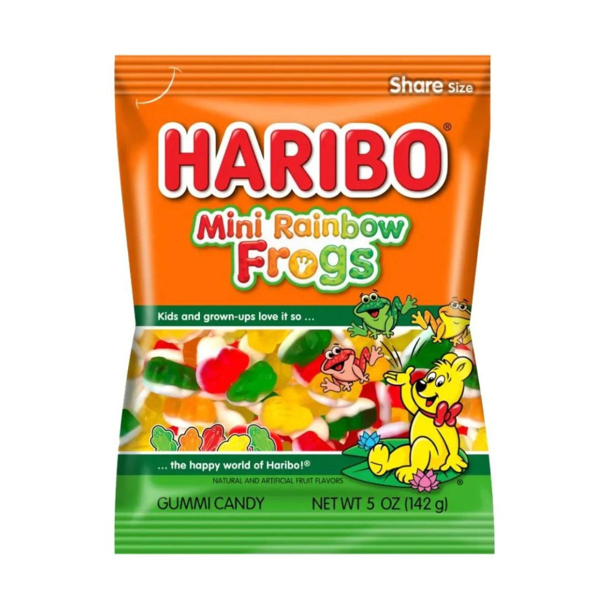 Haribo Mini Rainbow Frogs Gummi Candy 5oz - 12ct