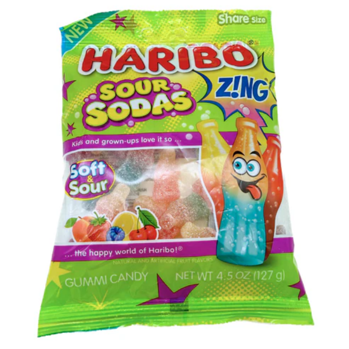 Haribo Zing Sour Sodas 4.5oz- 12ct
