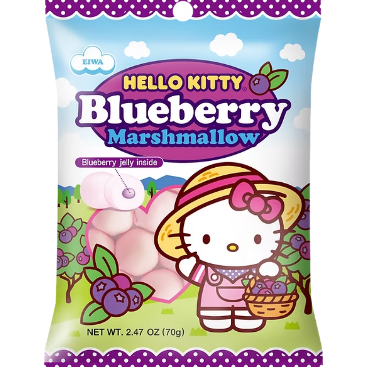Hello Kitty Blueberry Marshmallows 3.1oz - 12ct