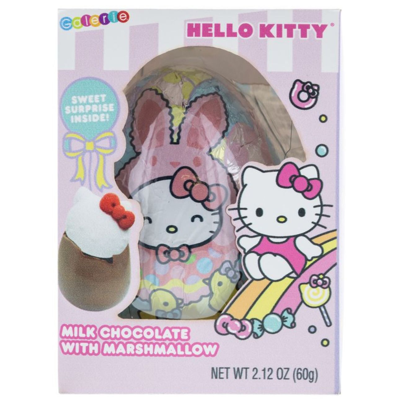 Hello Kitty Jumbo Chocolate Egg with Marshmallow Treat 2.12oz - 8ct