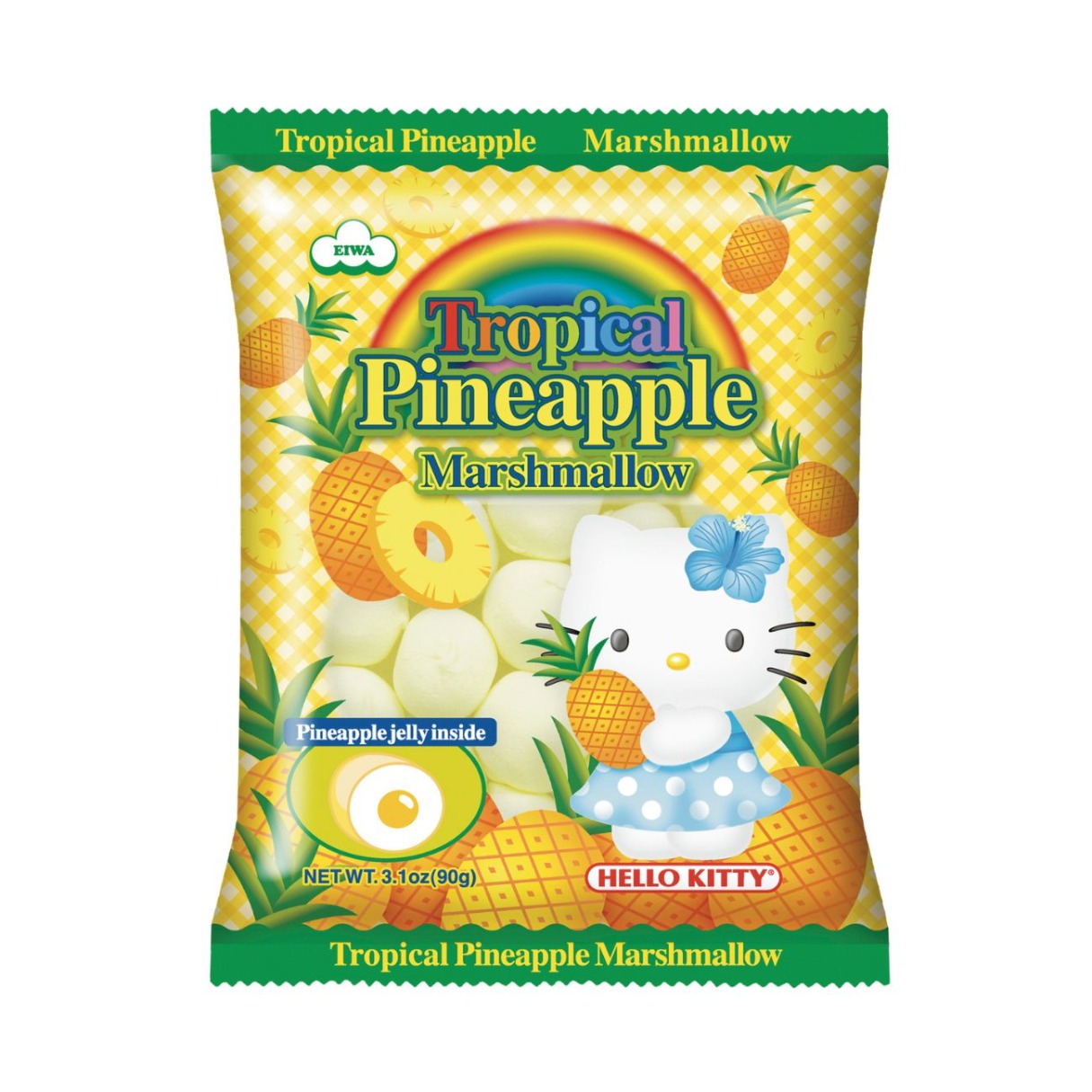 Hello Kitty Pineapple Marshmallows 3.1oz - 12ct