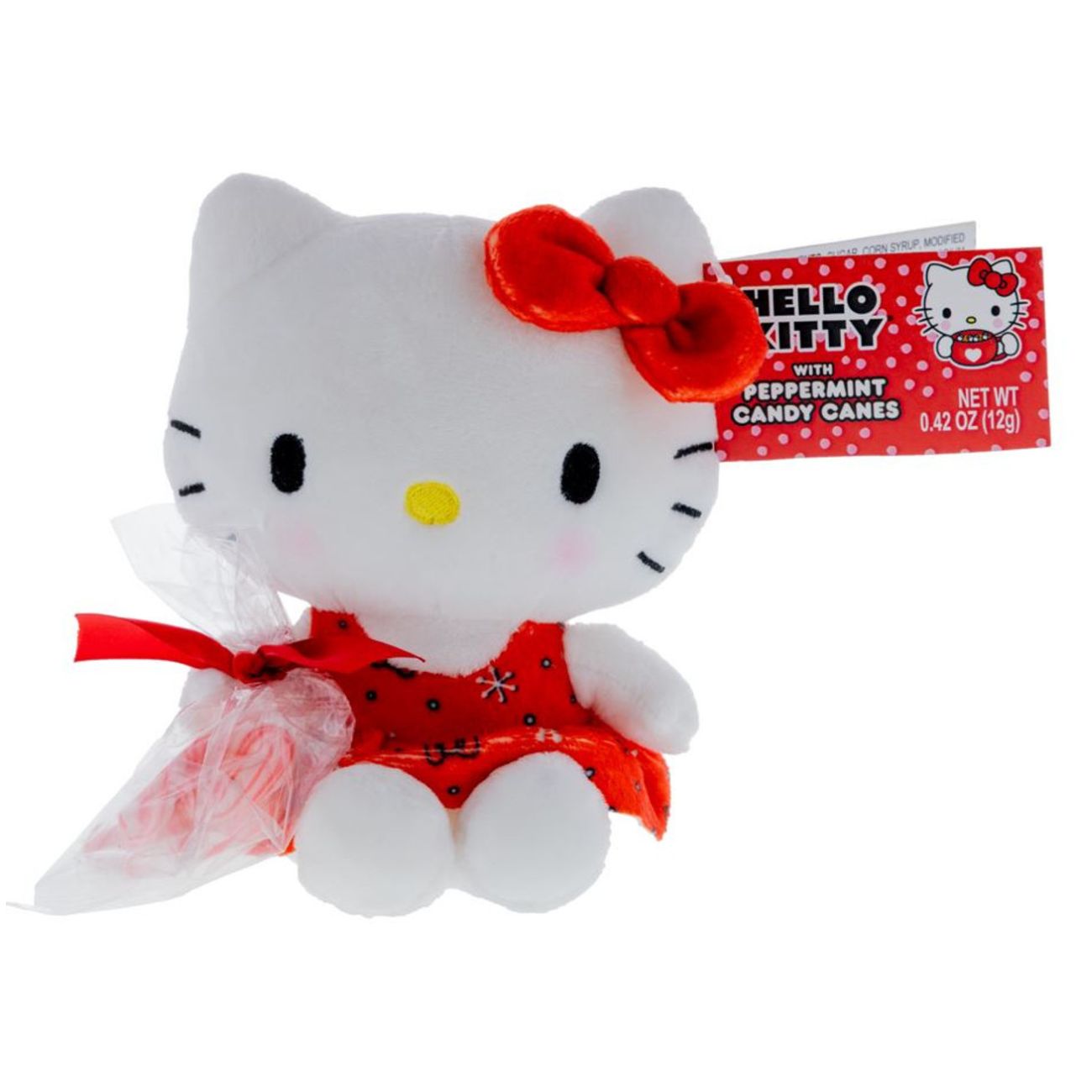 Hello Kitty Plush with Mini Candy Canes -  6ct