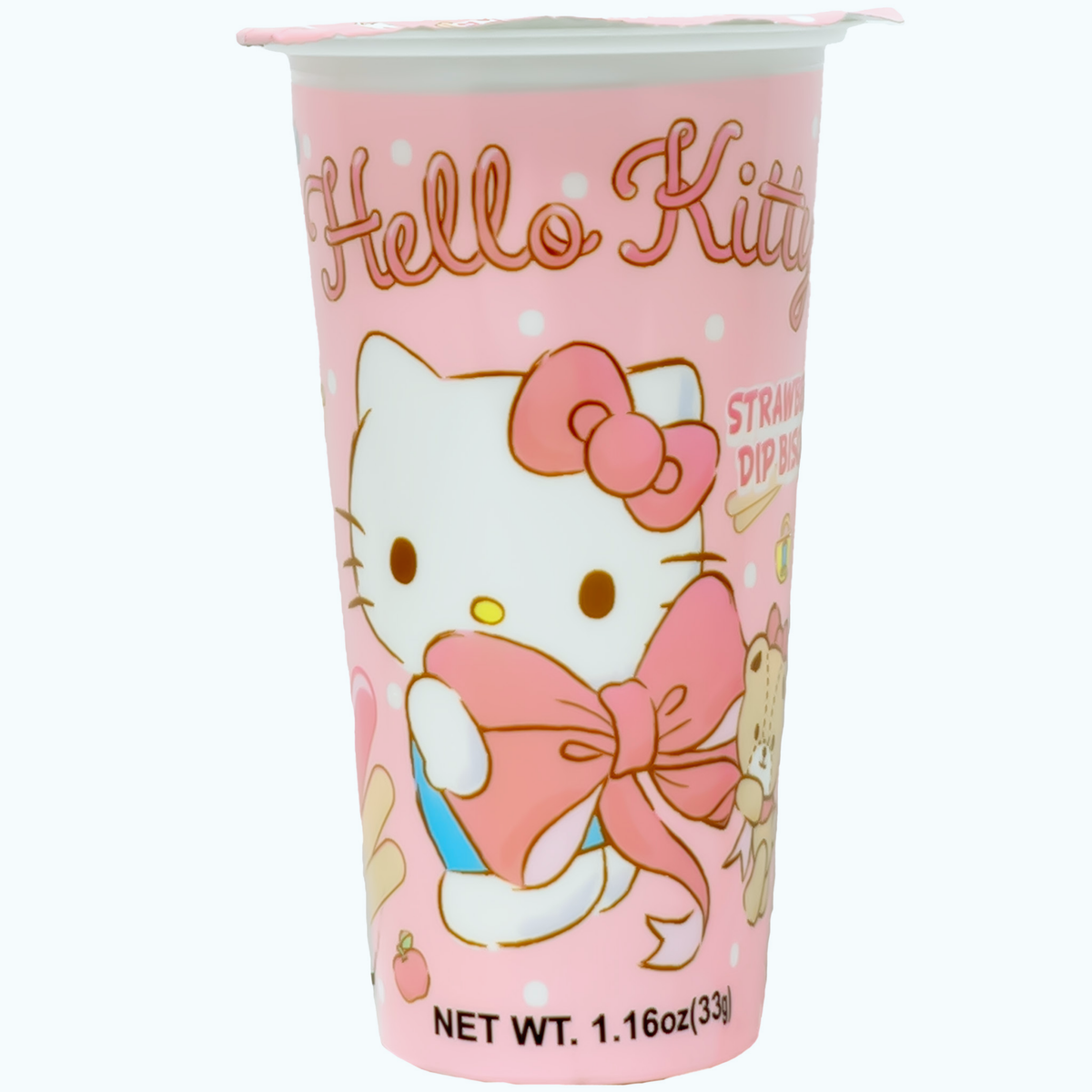 Hello Kitty Strawberry Dip Biscuit 1.16oz 48ct