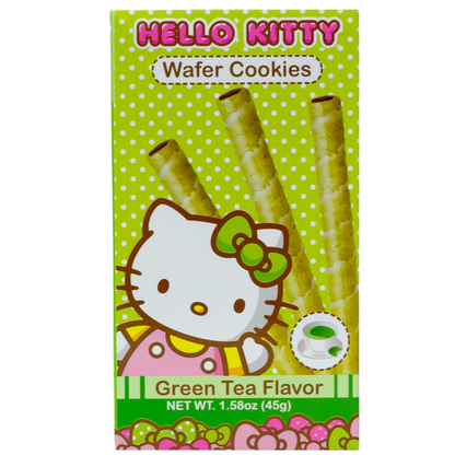 Hello Kitty Wafer Cookies Green Tea Flavor 1.58oz 48ct