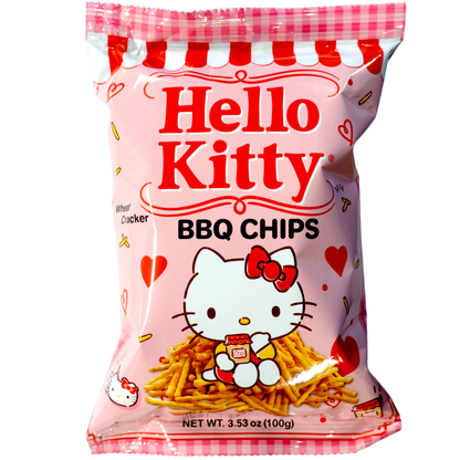 Hello Kitty Wheat Cracker BBQ Chips 3.53oz 20ct