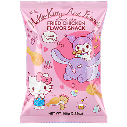 Hello Kitty and Friends Wheat Cracker Fried Chicken Flavor Snack 3.52oz 24ct