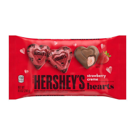 Hershey's Strawberry Creme Flavored Hearts  8.8oz - 12ct