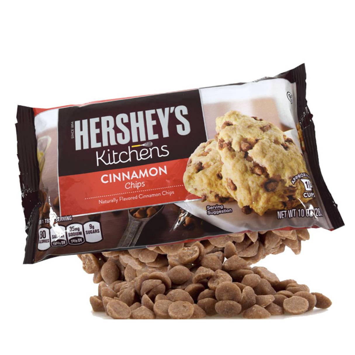 Hershey's Cinnamon Chips Bag 10oz - 12ct