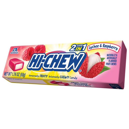 Hi-Chew Lychee & Raspberry 2-in-1 Chewy Candies 1.76oz 15ct