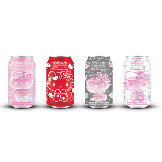 High Up Hello Kitty 50th Sparkling Water – Strawberry 330ml - 24ct