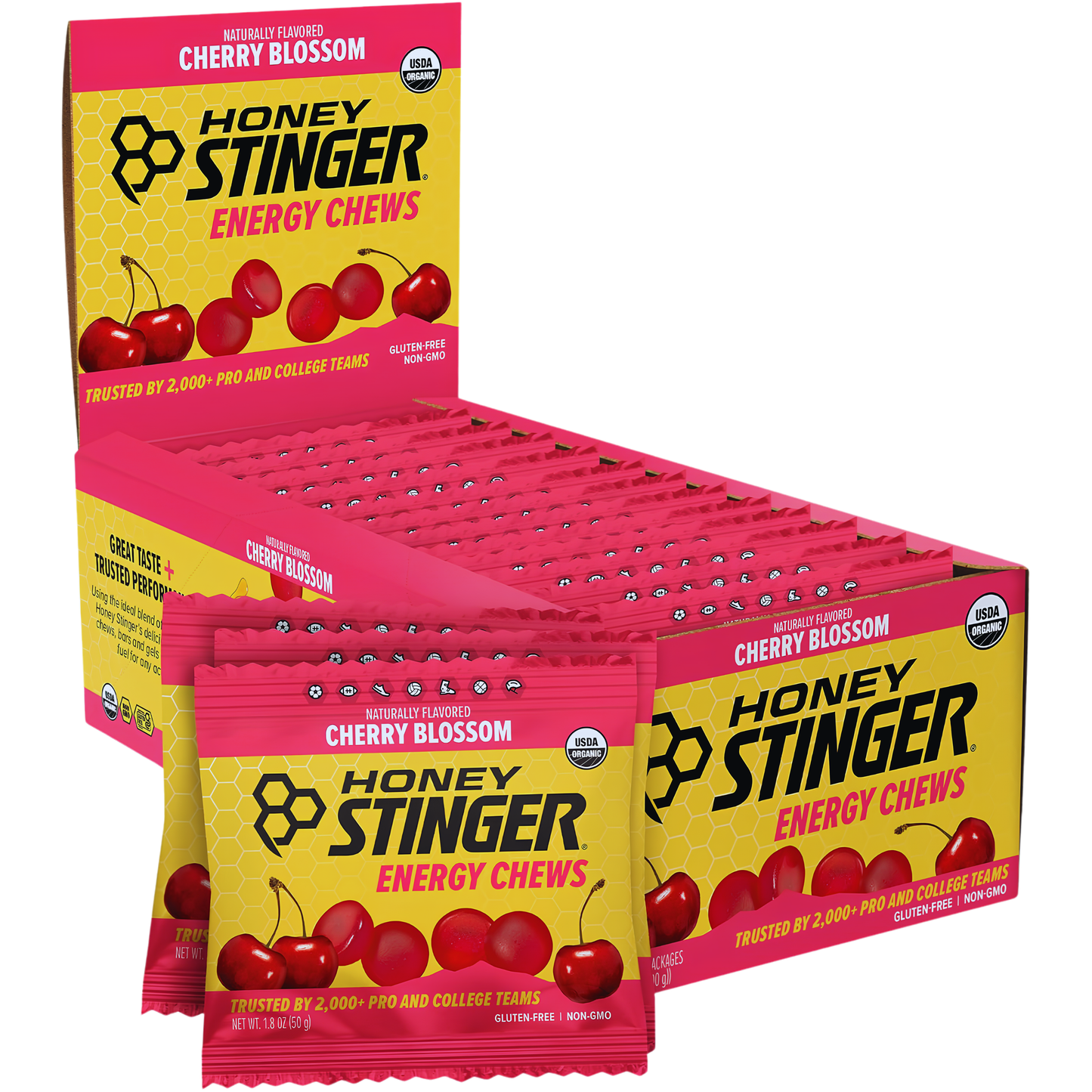 Honey Stinger Classic Cherry Blossom Energy Chews 1.8oz 12ct
