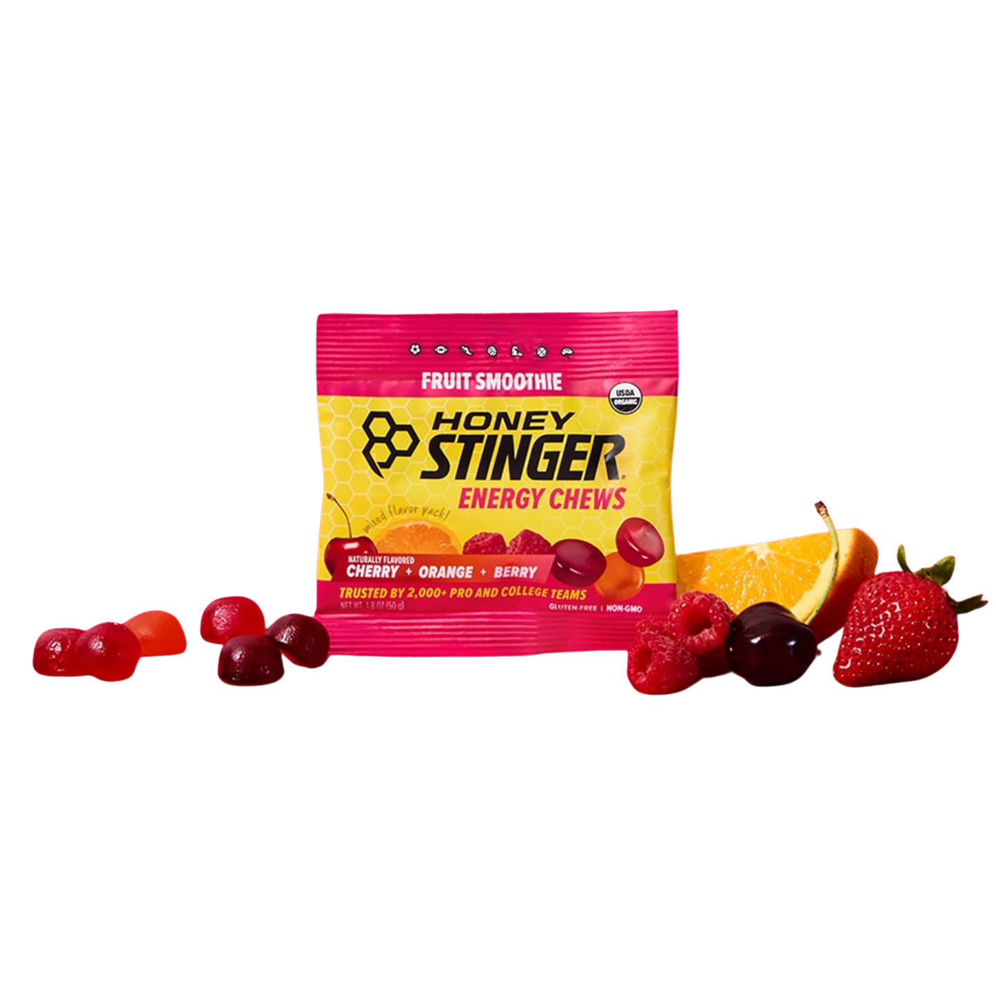 Honey Stinger Classic Fruit Smoothie Energy Chews 1.8oz 12ct