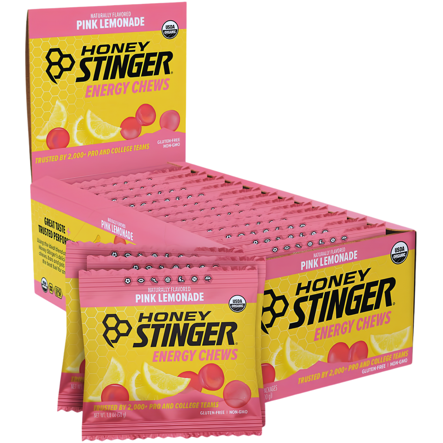 Honey Stinger Classic Pink Lemonade Energy Chews 1.8oz 12ct