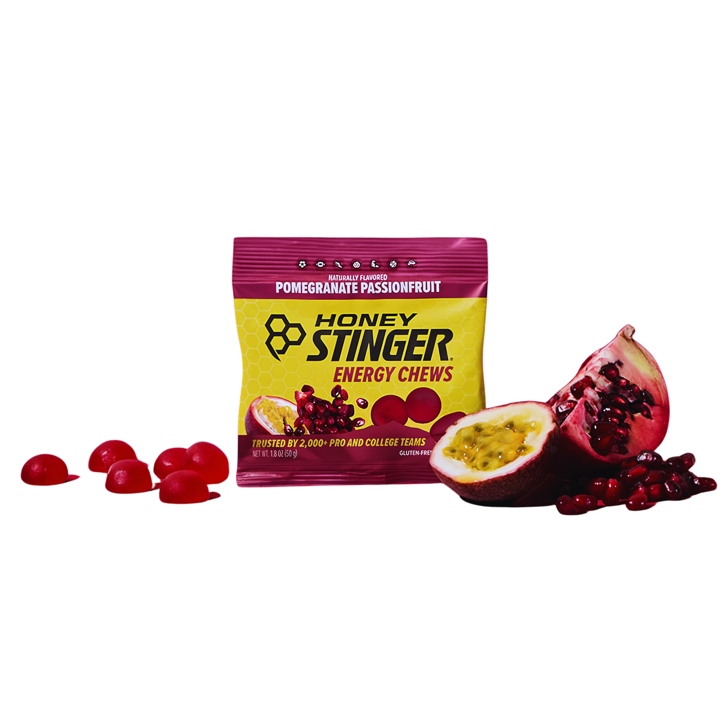 Honey Stinger Classic Pomegranate Passionfruit Energy Chews 1.8oz 12ct