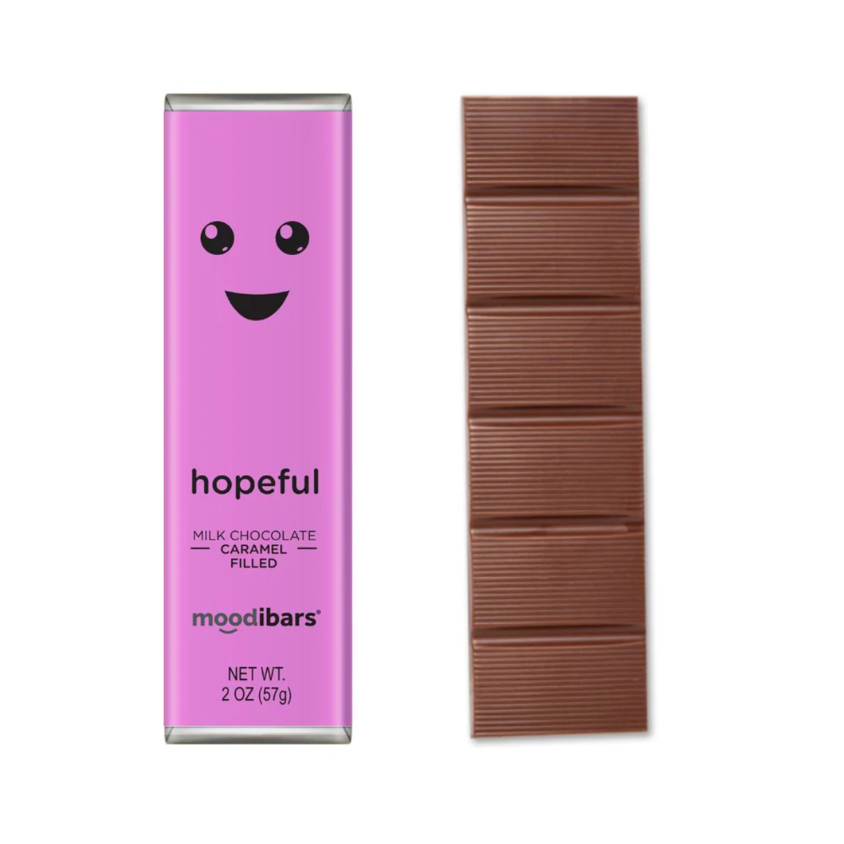 Hopeful Moodibar - Caramel Filled Milk Chocolate Bar 2oz / 24pcs