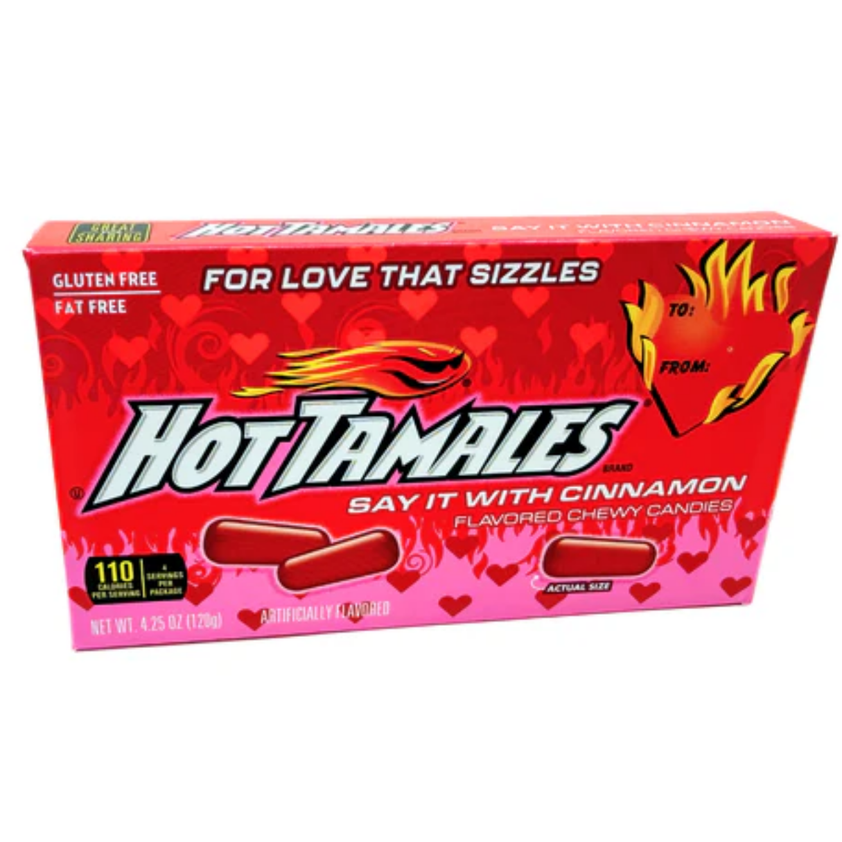 Hot Tamales Valentine's Candy Theater Box 4.25oz 12ct