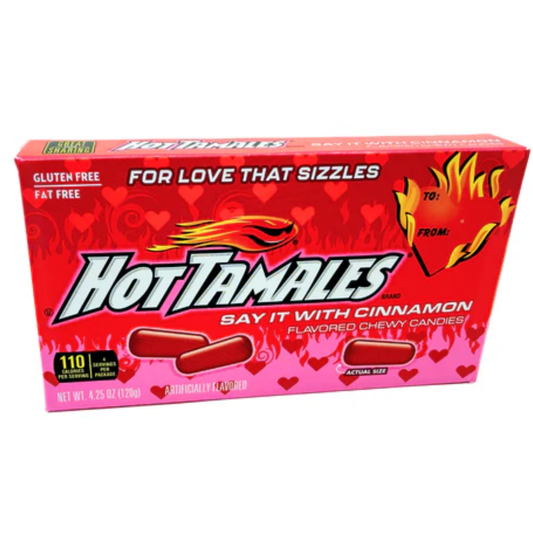 Hot Tamales Valentine's Candy Theater Box 4.25oz 12ct