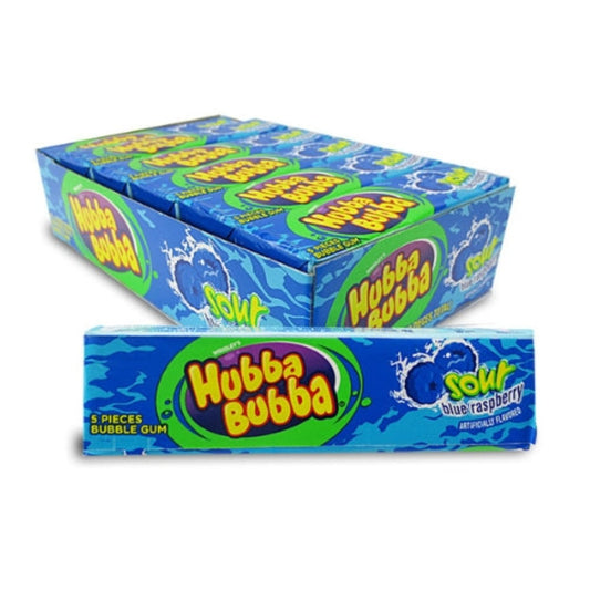 Hubba Bubba Max Sour Blue Raspberry Gum - 18ct