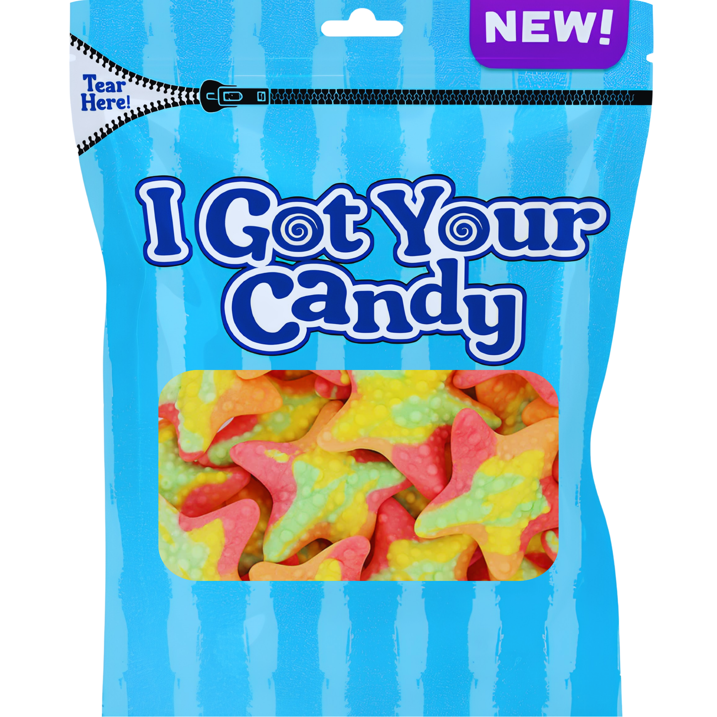 I Got Your Candy Gummi Tropical Starfish Peg Bag 6oz 12ct