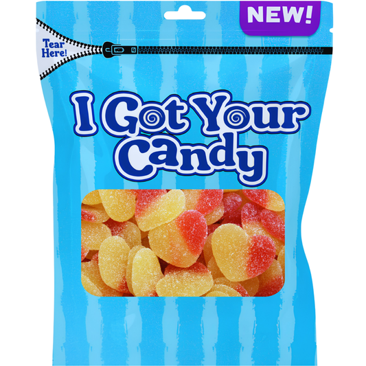 I Got Your Candy Peach Hearts Peg Bag 6oz 12ct