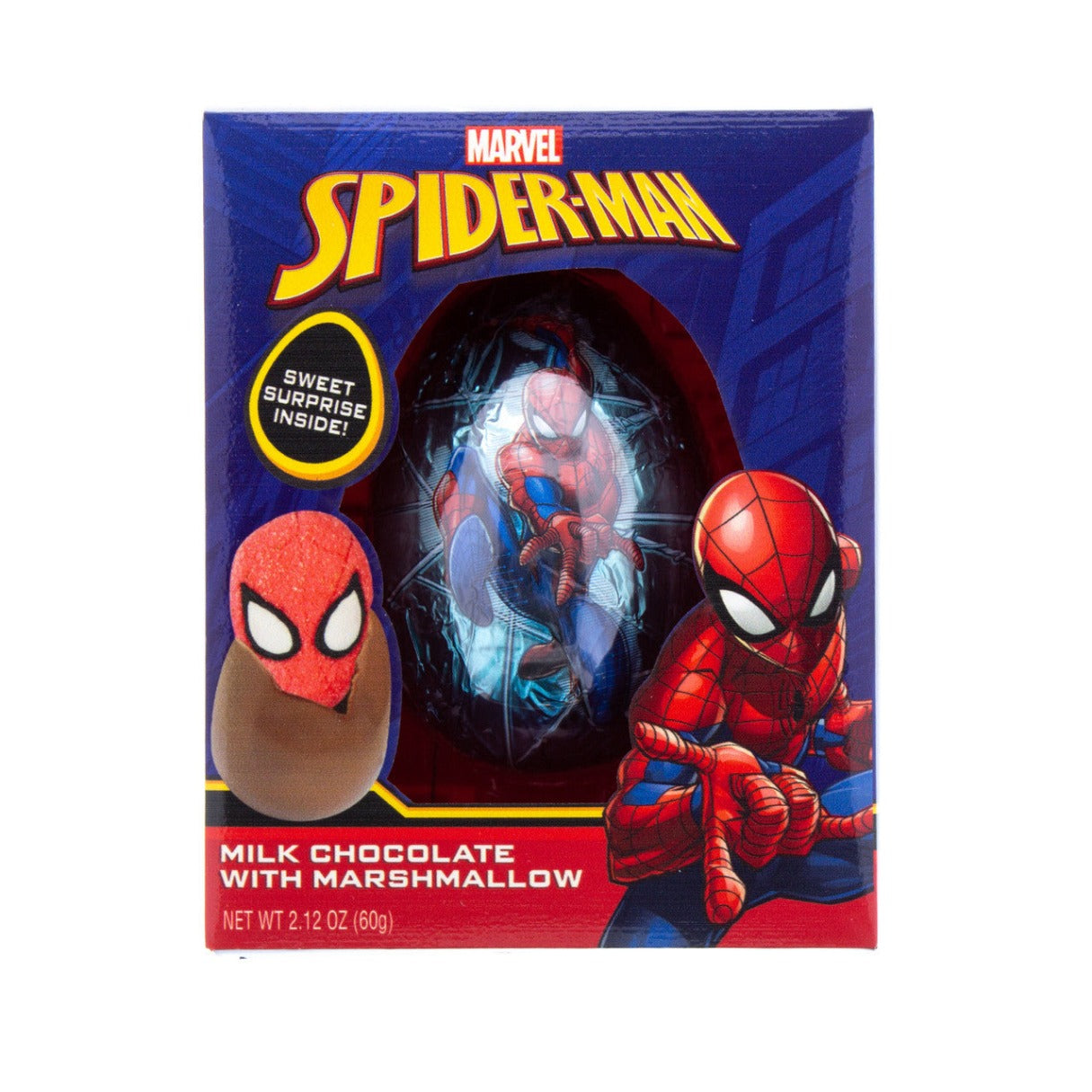 Spiderman Chocolate Egg with Marshmallow 2.12oz - 8ct